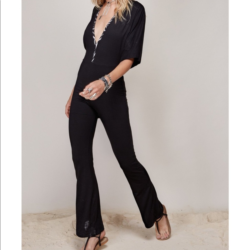 ZhenNymph NWT Bluebird Jumpsuit in Black, SM🖤